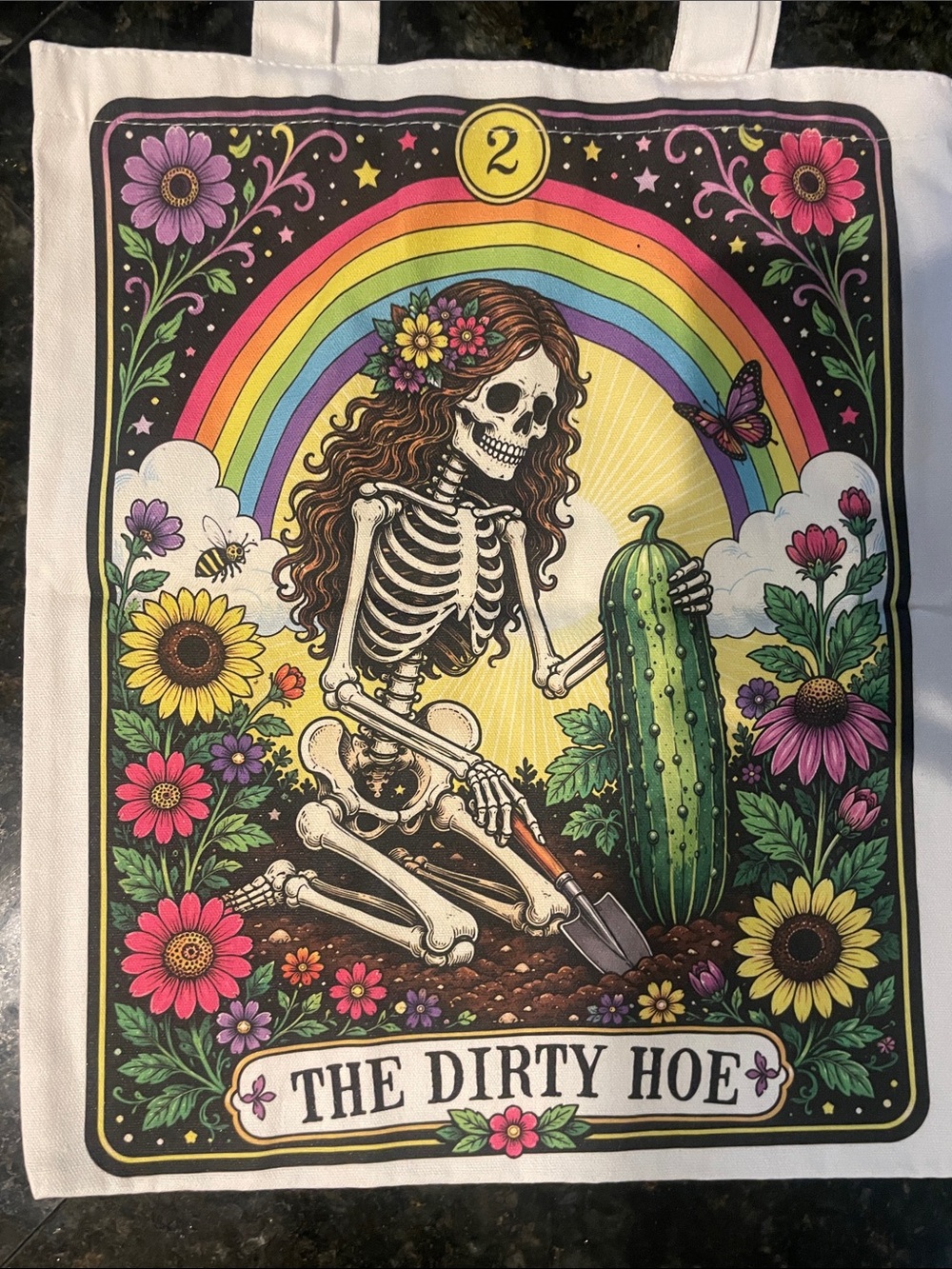 Funny Gardening Tarot Style Tote Bag - Picture 4 of 4